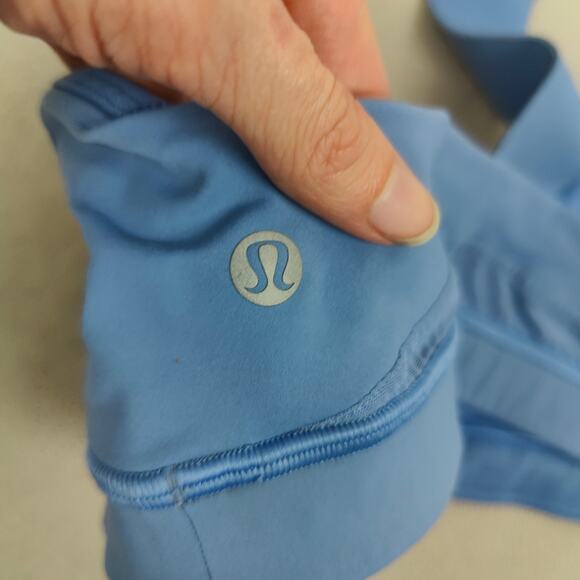 Lululemon Break Free Bra Nulux Sports Bra Womens 10 Blue Racerback Mesh - Picture 5 of 7